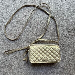 Vera Bradley Gold Quilted Crossbody Bag